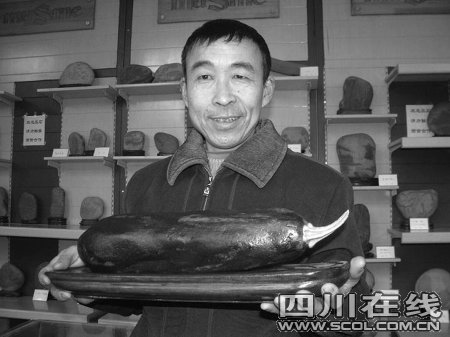 遂宁市民收藏“南瓜石” 专家估计价值万元