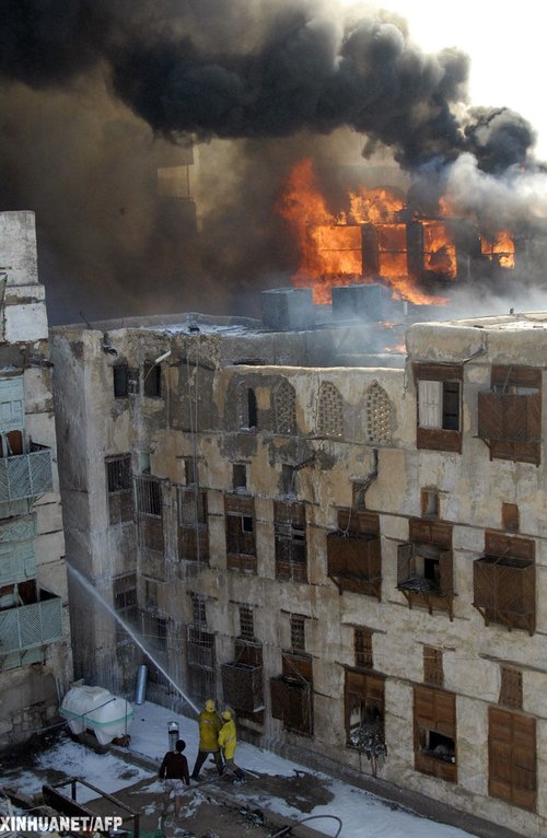 沙特城市吉达发生火灾_新闻滚动