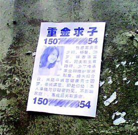成都新都菜市场现富婆"重金求子"广告(图)