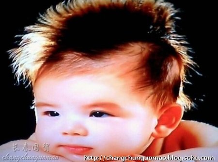 刘涛半岁儿子可爱照曝光发型前卫眉眼似母亲