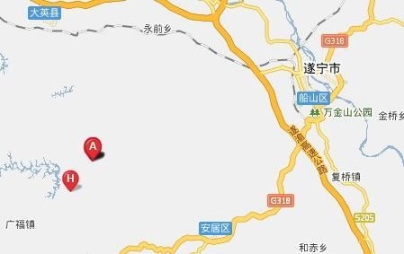 遂宁市安居区发生一起交通事故 伤亡不明(图)