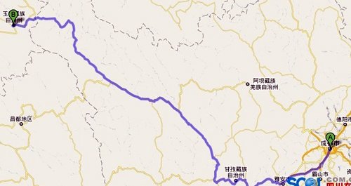 成都至玉树最佳路线约1200公里 路面或有结冰