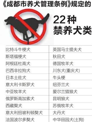 11月16日起成都正式清理禁养犬22种犬类不能养