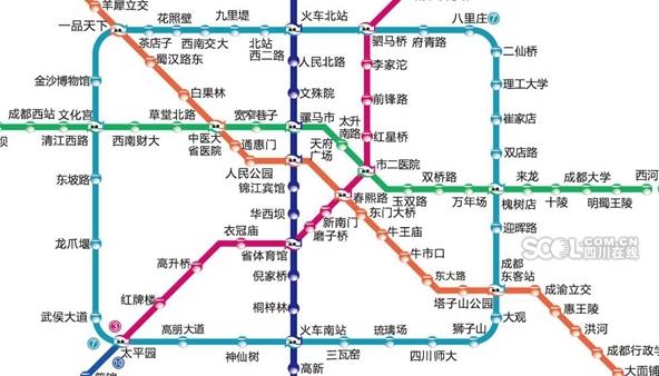 成都地铁7号线车站首次亮相 主题为春夏秋冬