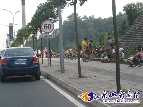 乐山绿心路现露天菜市 脏乱差安全隐患大