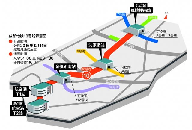 成都地铁10号线环评获批 2016年直达t1t2航站楼