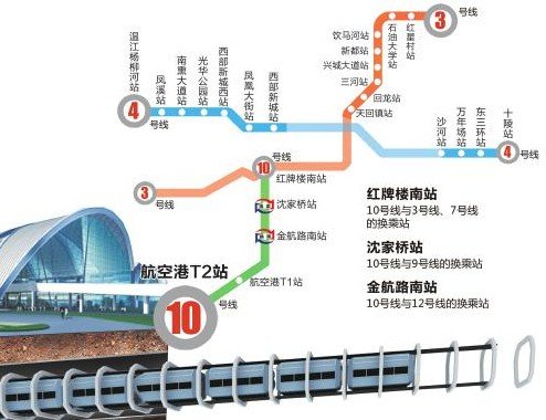 成都地铁3新线环评公示 10号线直达机场航站楼