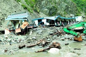 映秀处危险区 专家称汶川泥石流将持续百年 