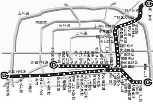 北京地铁14号线西段张郭庄站至西局站拟提前