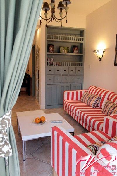 吧台和开放厨房设计 巧手MM翻新64平老公寓