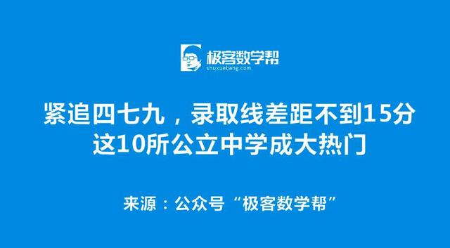 紧追四七九录取线差距不到15分 这10所公立中