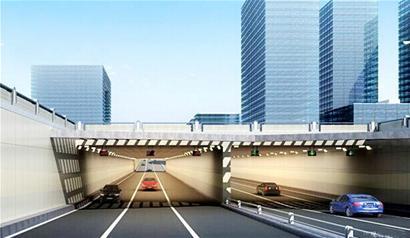 成都两座下穿天府大道隧道5日开工 明年完工(