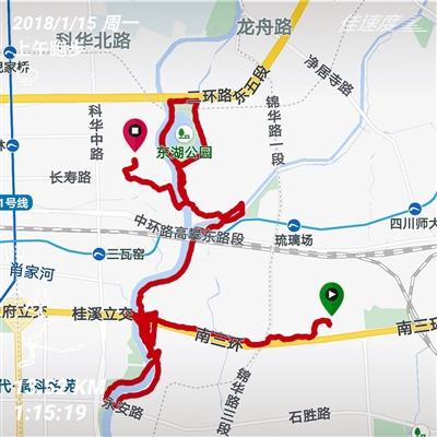 成都男子每天跑步上下班 地图上跑出一朵"玫瑰花"