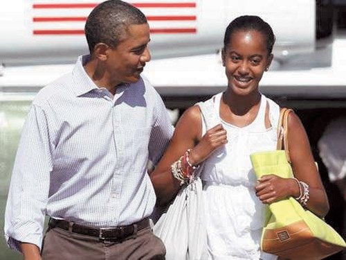 奥巴马大<em>女儿</em>身高快超父亲奥巴马反应淡定_教