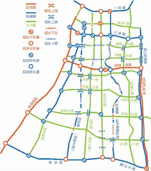 成都城南规划九纵十横骨干路网 55个节点将
