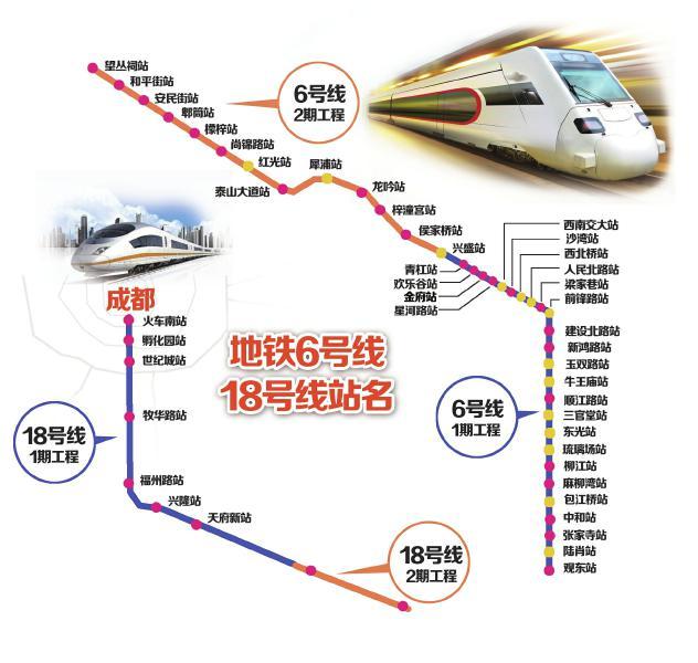 成都地铁6号线18号线站名公示 老地名勾起老记