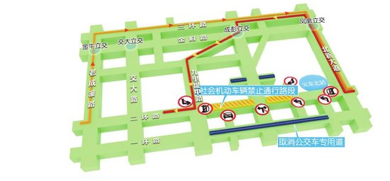 成都北二环禁行 去火车北站首选地铁(图)