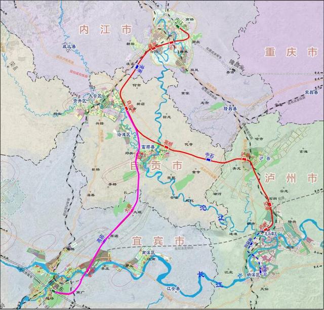 川南城際鐵路內自瀘線12月動工 設8站時速250千米