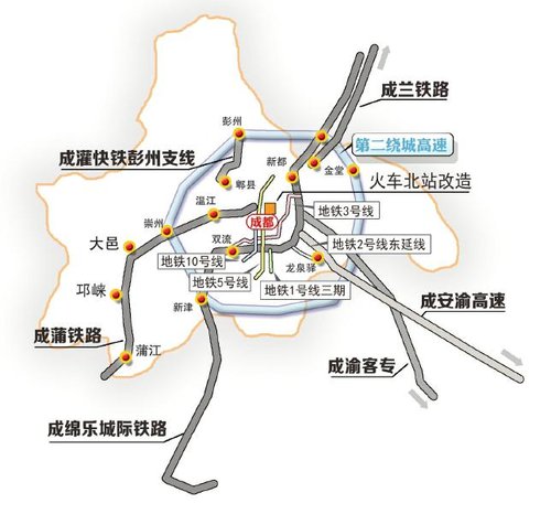 成都地铁3、4号线2015年底通车 每天将运营1
