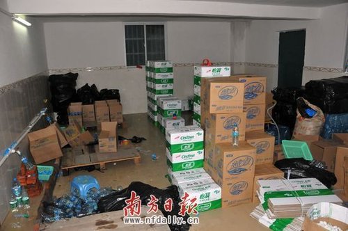 深圳地下加工厂用自来水灌制品牌矿泉水出售