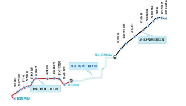 快了成都地铁3号线二三期预计年底开通试运营