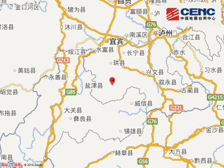 四川宜宾市筠连县发生3.1级地震 震源深度