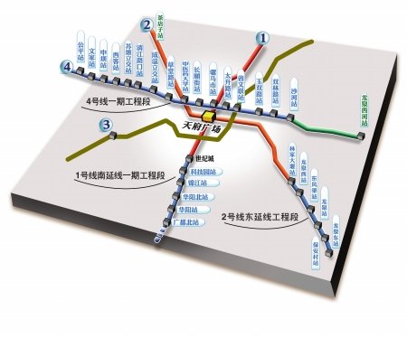连天府新区3条地铁线同动工 总投资约206亿元