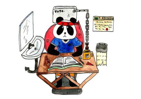 成都女孩画72幅熊猫漫画 推广四川方言