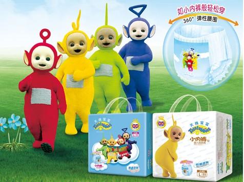 佰分爱打造天线宝宝拉拉裤时尚品牌