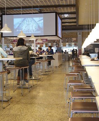 山西现豪华大学食堂图片