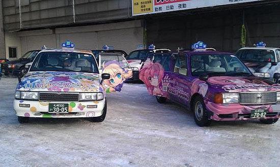 日本动漫出租车成街头一景
