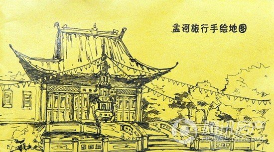 男子手绘踩点地图图片_WWW.66152.COM