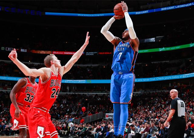 安东尼21分威少历史唯一 雷霆客场胜公牛_竞彩