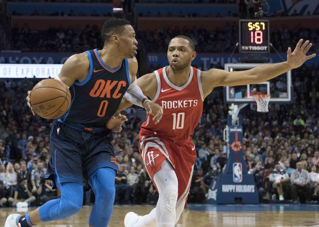 火箭战雷霆 威少戈登将继续缺阵