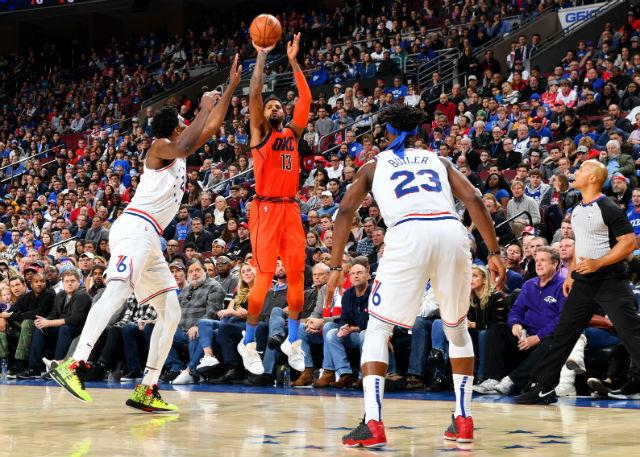 乔治31+6+5三分准绝杀 雷霆客场险胜76人