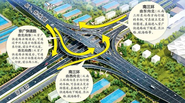 "郑州最大立交桥"通车 私家车排队等"尝鲜"