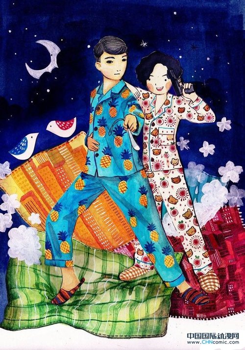 《盲探》公布男女主角Q版漫画海报