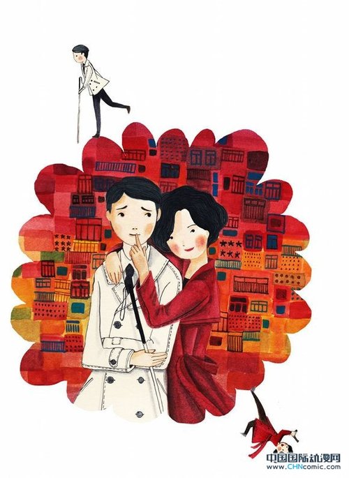 《盲探》公布男女主角Q版漫画海报