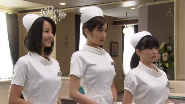 Brunette girlfriend nurse subway