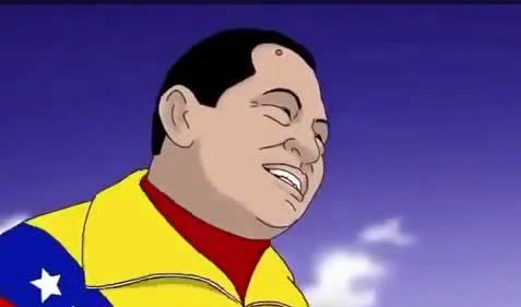 委内瑞拉出现查韦斯在天堂动画片