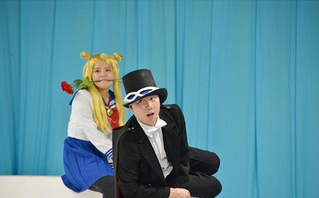 代表月亮消灭你!李小鹏cos夜礼服假面