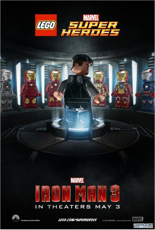  迪士尼发布乐高版《钢铁侠3》海报