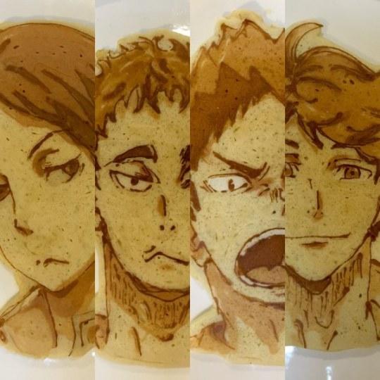 画技精湛！料理店推出《排球少年》烤薄饼