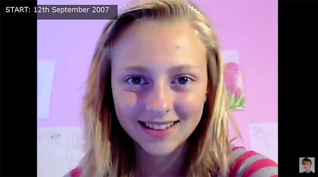 从美少女到美女!女孩记录成长视频走红