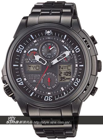 西铁城纯黑版超级空中之鹰腕表