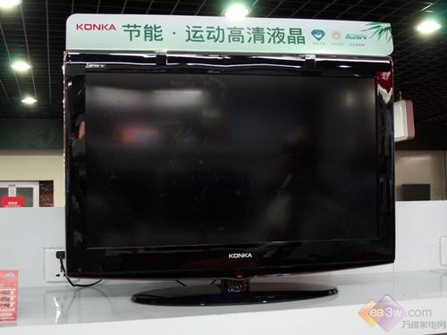 康佳lc46gs80dc液晶电视整机仍然简洁明了的黑色设计,再搭配上边框