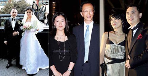 左图:黎姿 马廷强(人称香港第二代"跛豪",是香港"东方报业集团"创办人