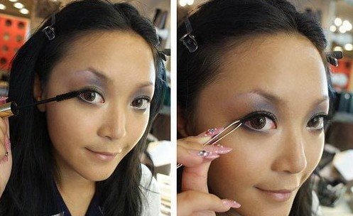 周董新宠模特示范 彩妆整容术