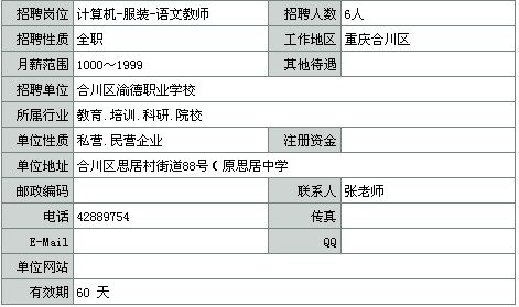 合川招聘信息_合川春季网络招聘会最新招聘信息(3)