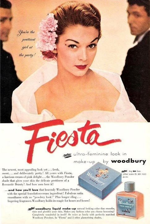 上世纪化妆品海报的绝色美人